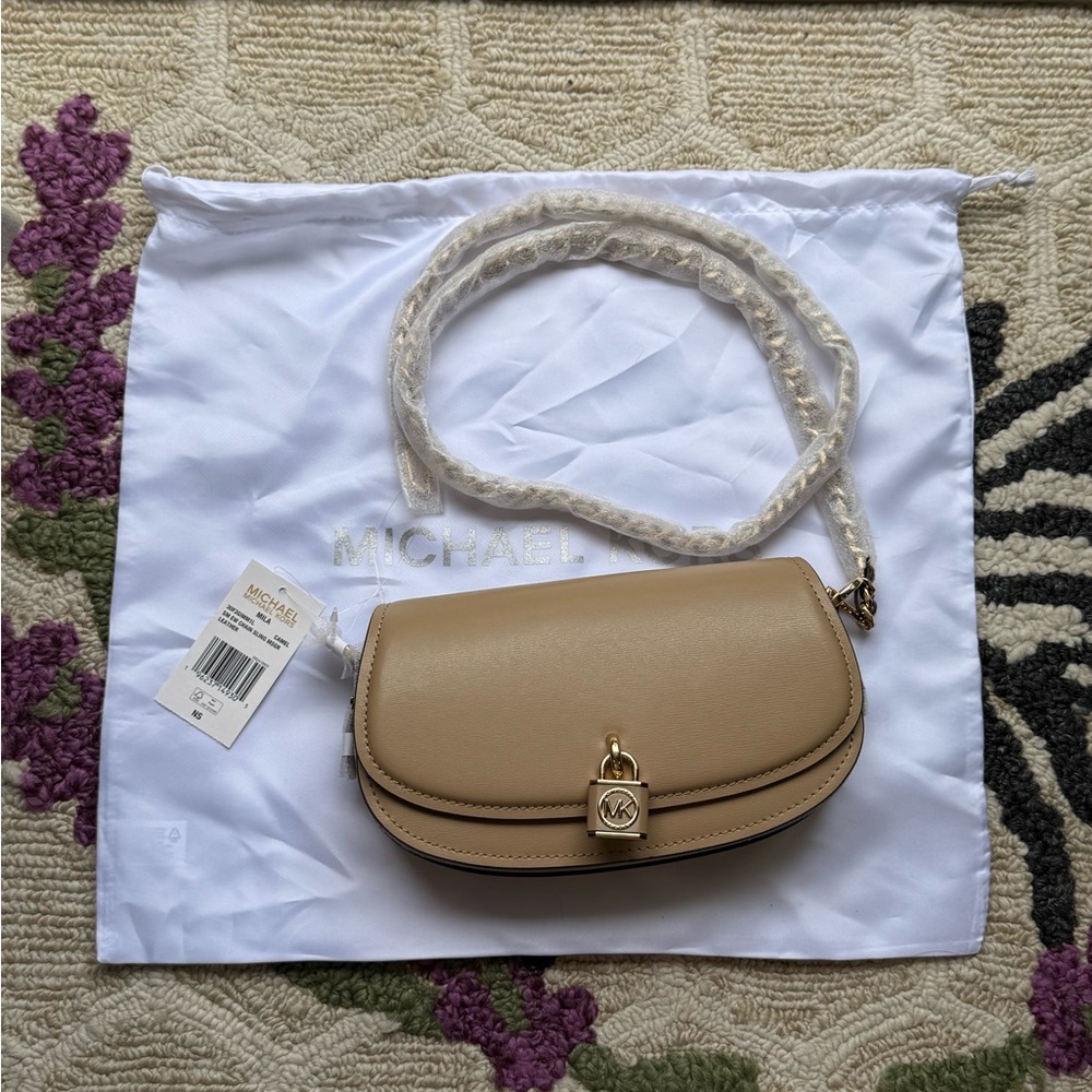 Michael Kors Mila Chain Sling Messenger Bag - Picture 2 of 3